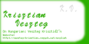 krisztian veszteg business card